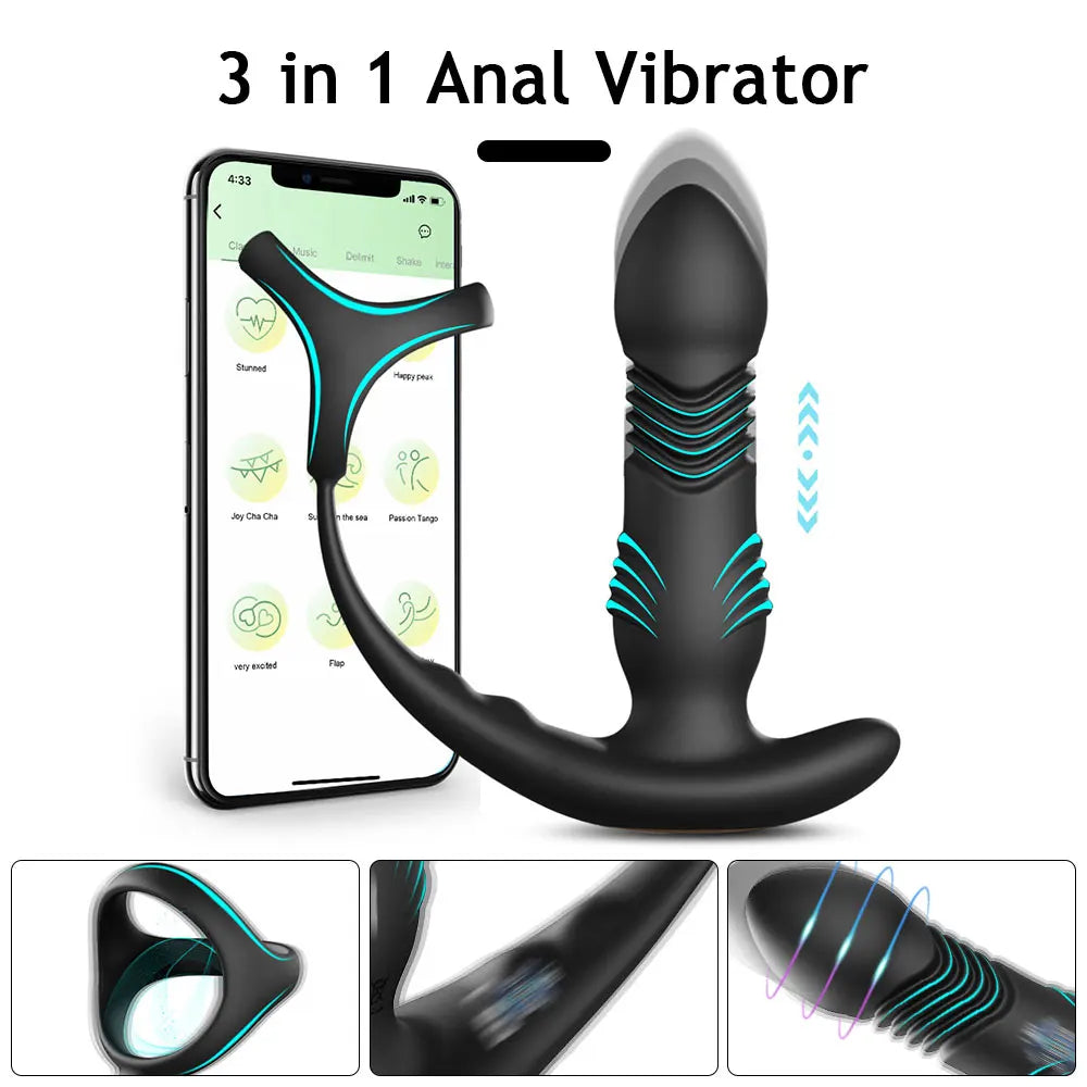 Butt Plug Wireless Remote Thrusting