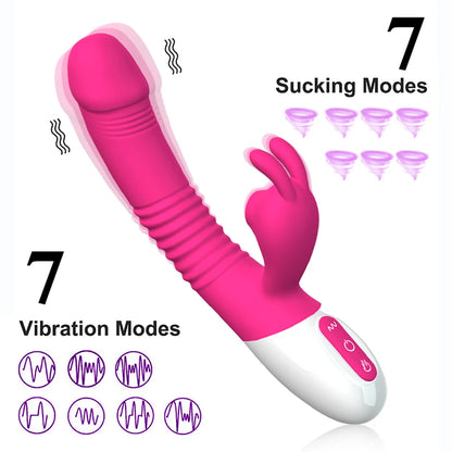 Big Rabbit  Sucking Vibrator 7 Speeds