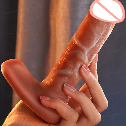 Real  Dildo Remote Control Thrusting  Telescopic