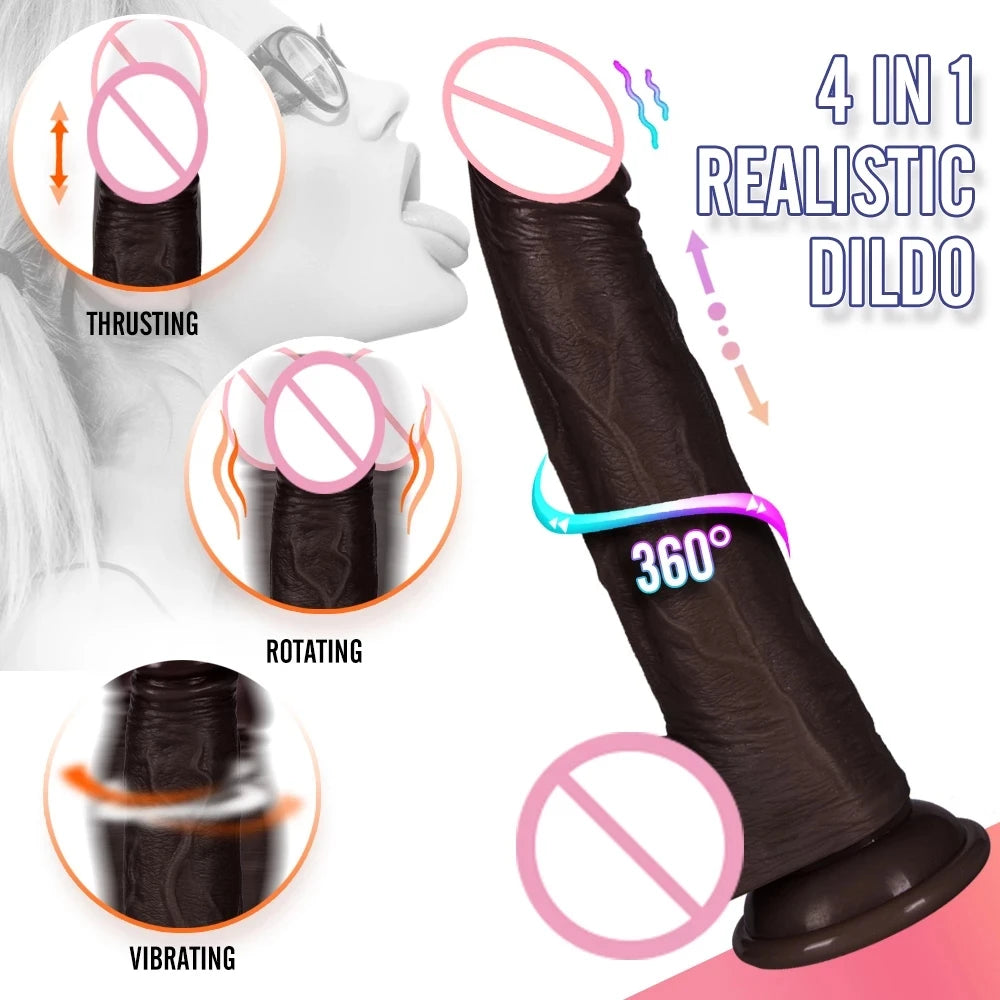 Dildo Vibrator 3 in1  Heating Thrusting