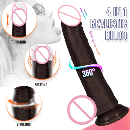 Dildo Vibrator 3 in1  Heating Thrusting