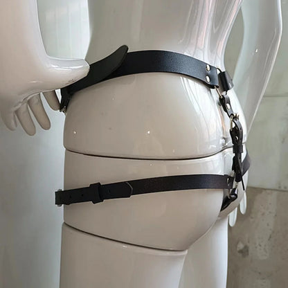 Leather Harness Dildo Strapon Belt Strap On