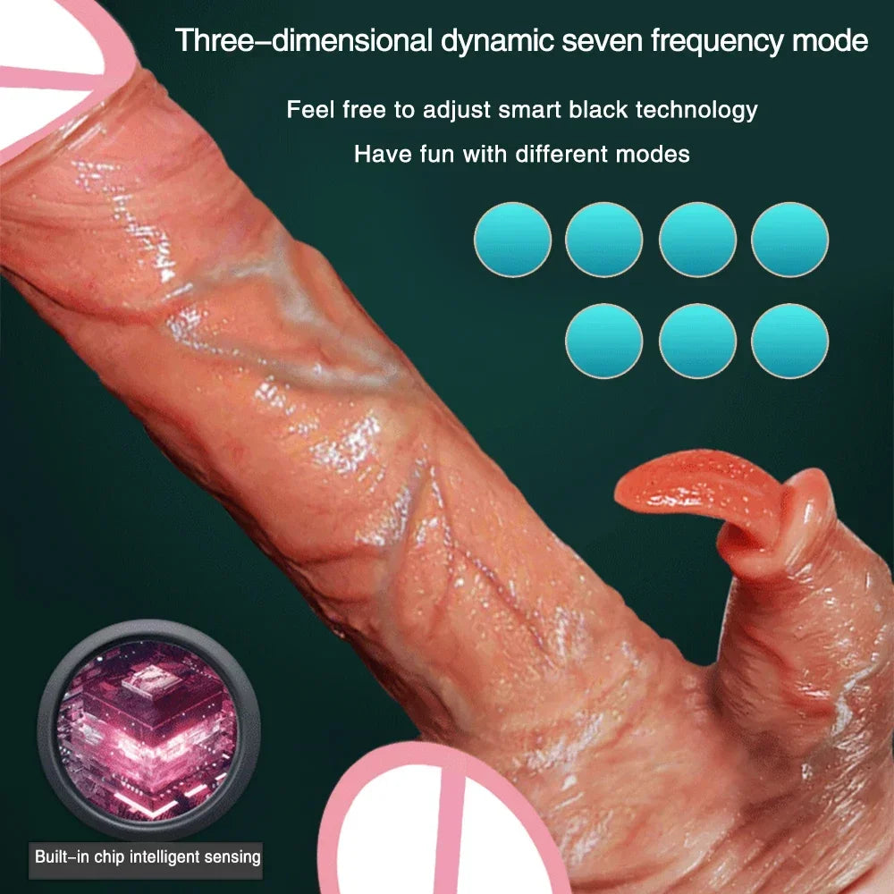 Dildo Vibrator APP Remote Realistic Penis Thrusting