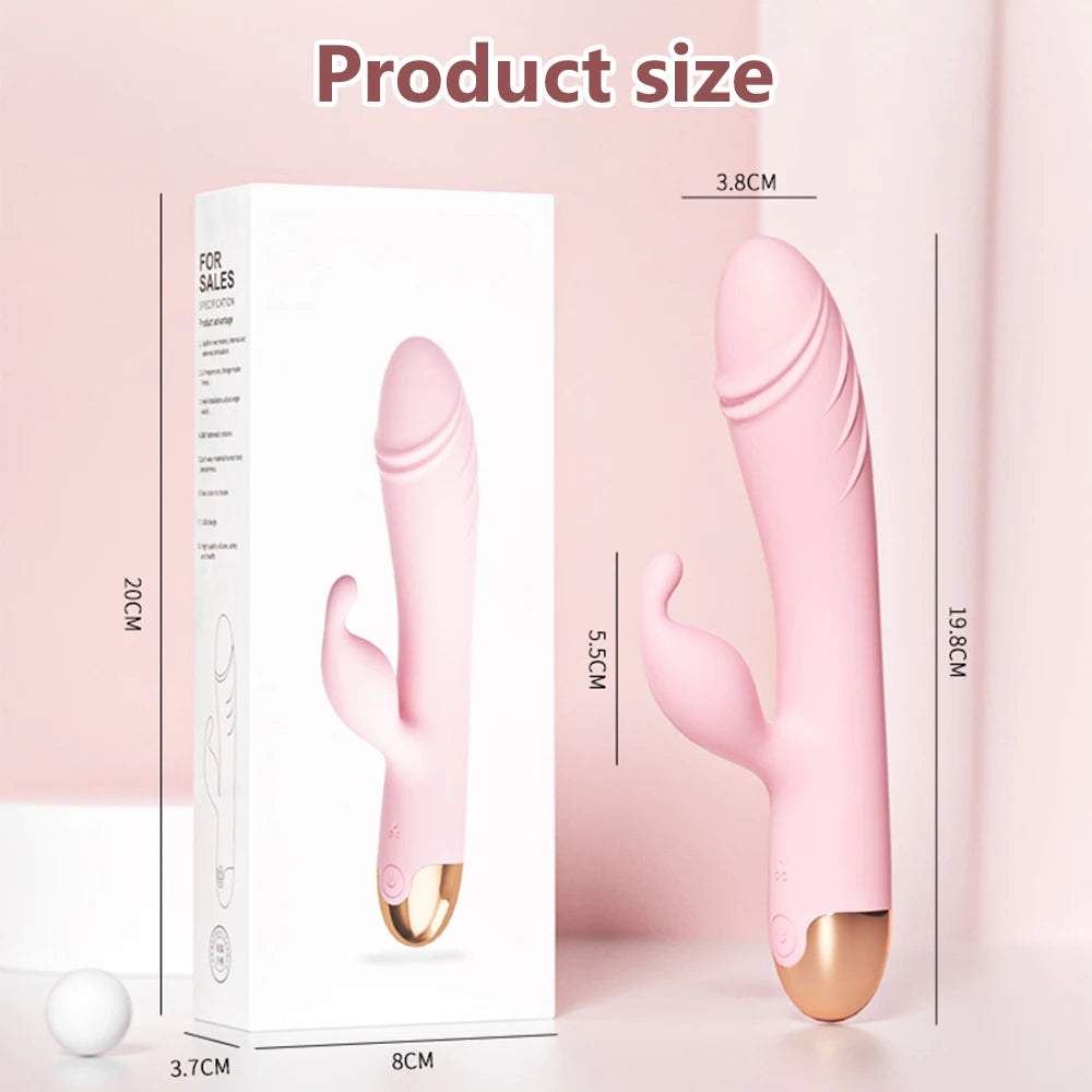 360° Rotating G Spot Rabbit  Dildo Vibrator.