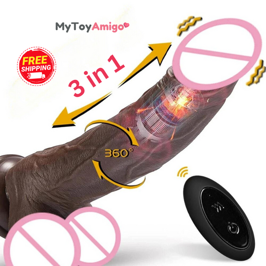 Dildo Vibrator 3 in1  Heating Thrusting