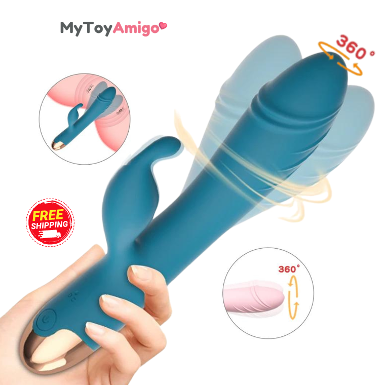 360° Rotating G Spot Rabbit  Dildo Vibrator.