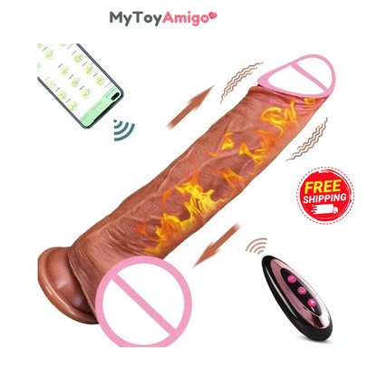 Telescopic  Vibrator Dildo for APP