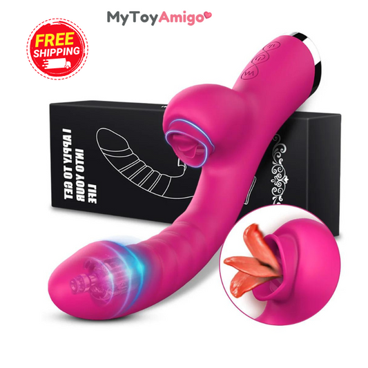 Tongue Licking Vibrator 2 In 1